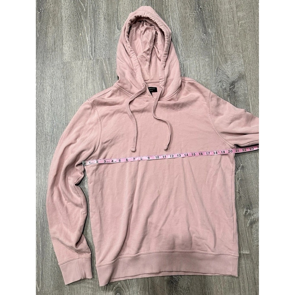 Banana Republic Hoodie Men's Medium Salmon Organic Cotton Heavyweight Hoodie - Picture 5 of 11